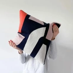 Sophie Home Bruten Knitted Cushion Navy