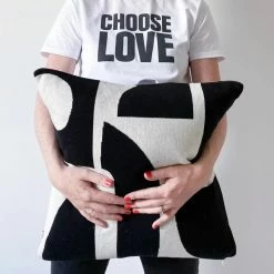 Sophie Home Bruten Knitted Cushion Black