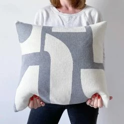 Sophie Home Bruten Knitted Cushion Grey