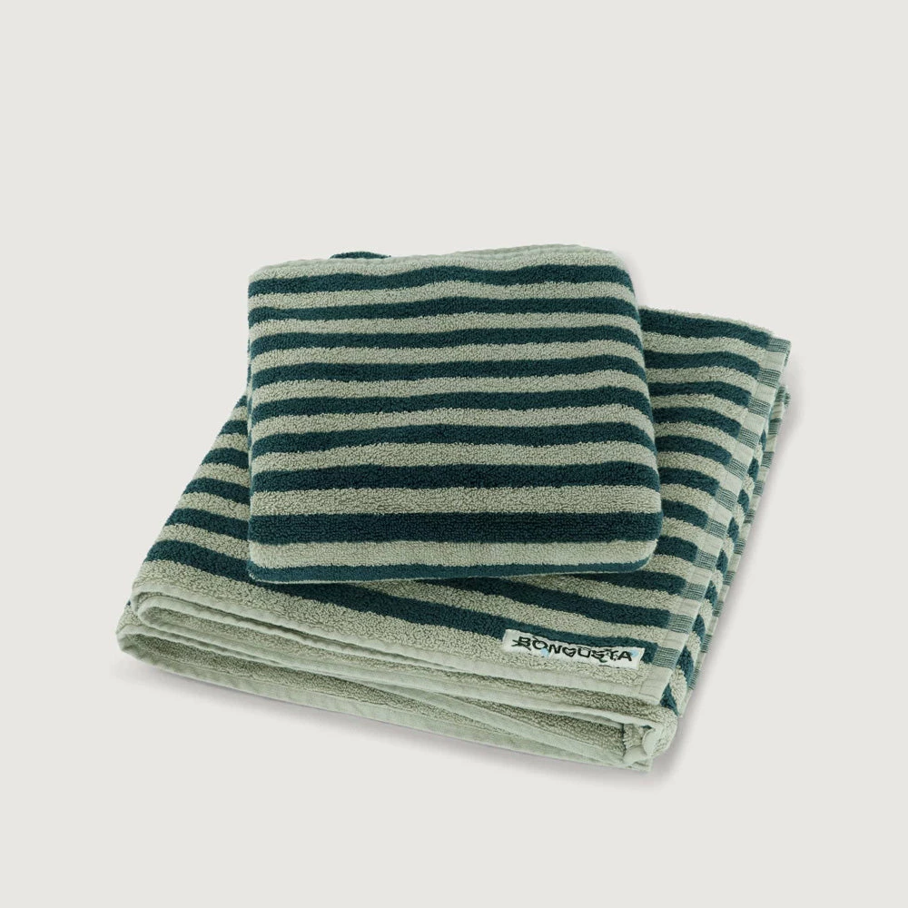 Bongusta Naram Towels Sea Foam & Dark Teal - Image 2