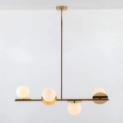 Houseof Opal Disk Ceiling Light Brass