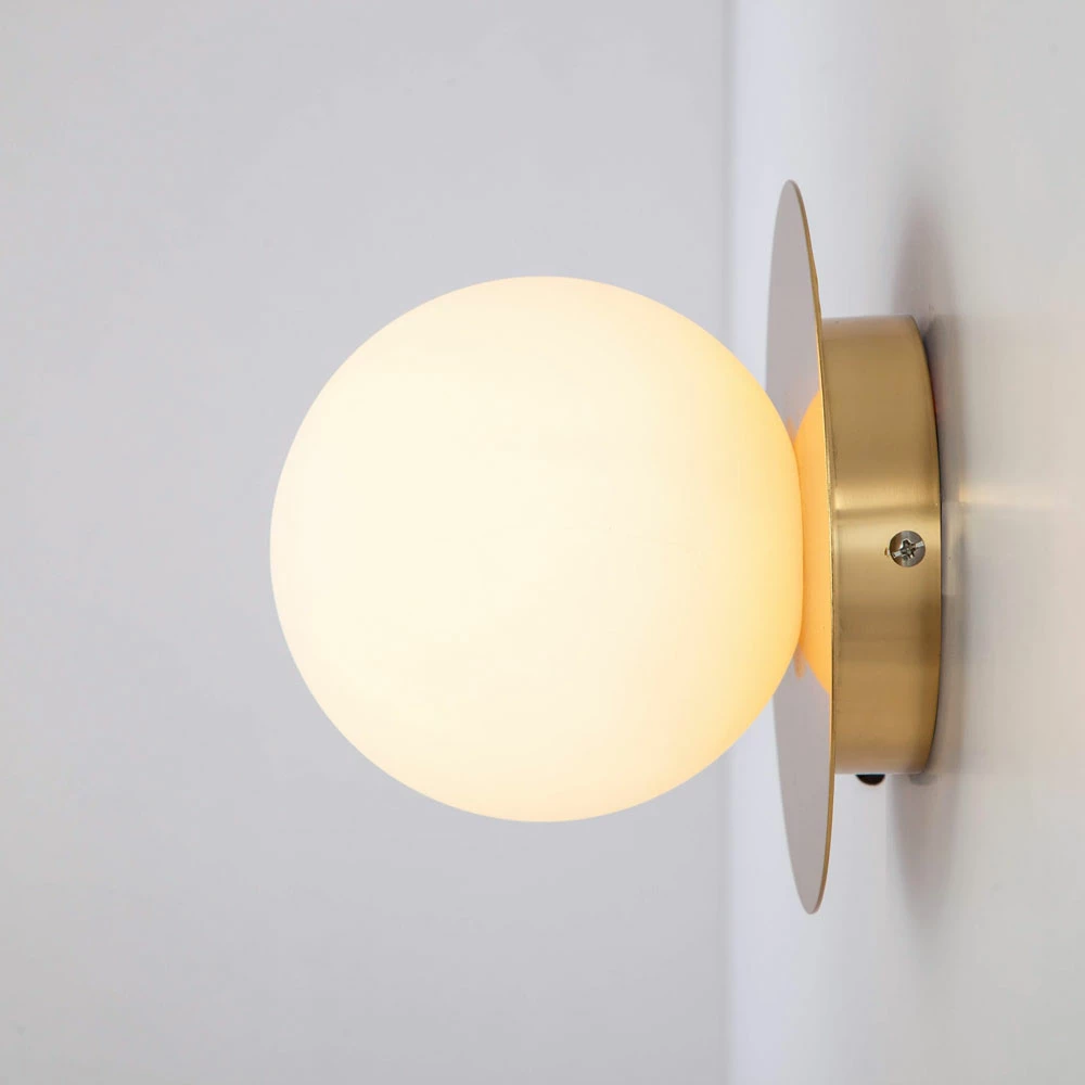 Houseof Opal Disk Wall Light Brass