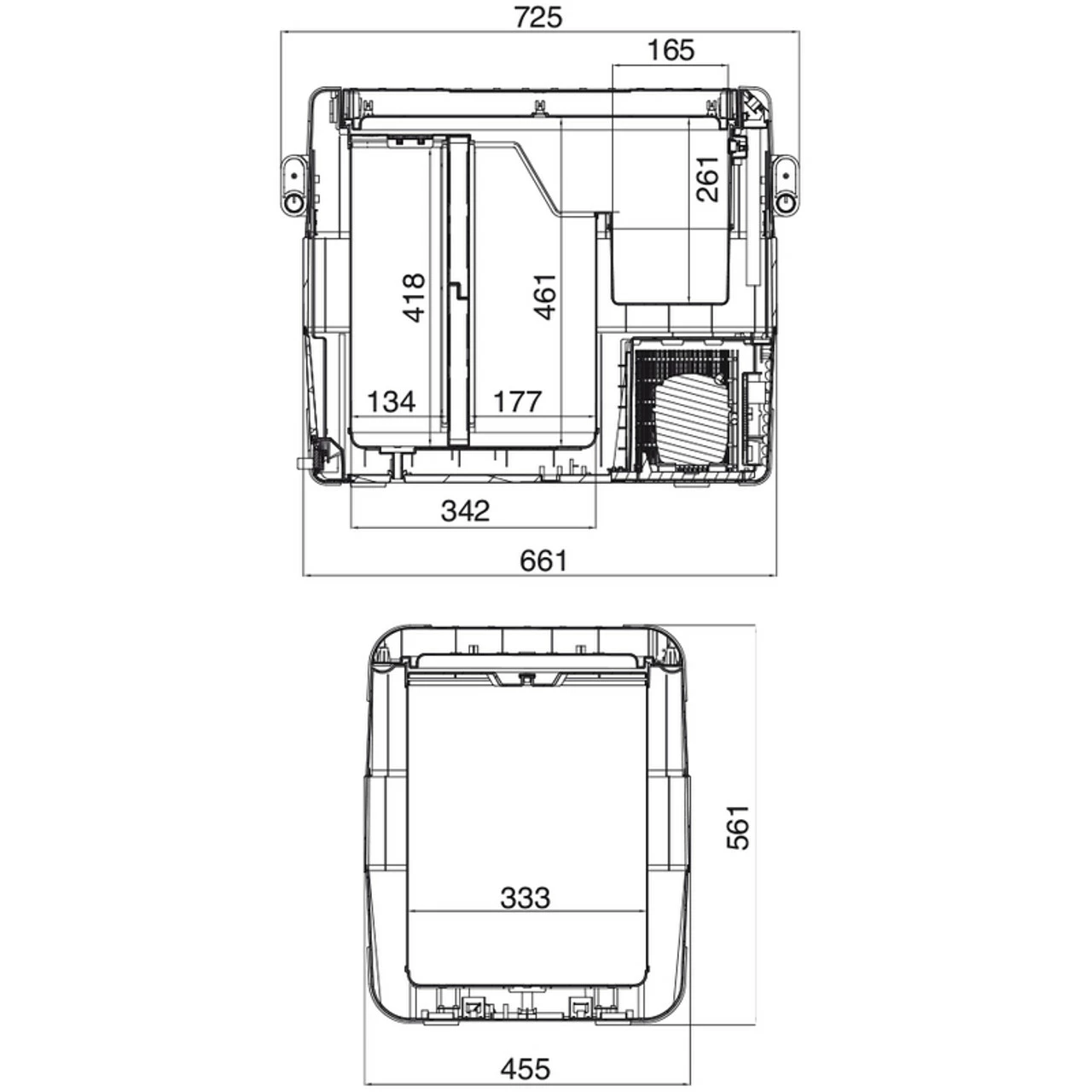 Waeco CFX65DZ Dual Zone 12v Mains Mobile Freezer Cool Box - Image 5
