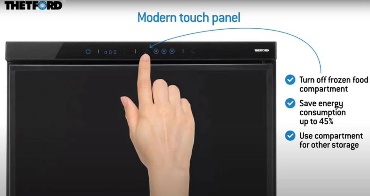 Thetford T2090 90L Caravan Motorhome Compressor Fridge (Curved Rear) - Image 4